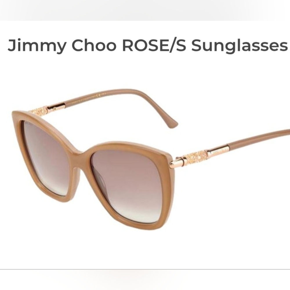 NWOT Jimmy Choo Tan ROSE/S Sunglasses